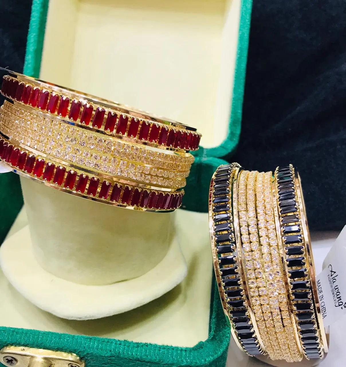 One CRT Bangles featuring colorful stones - CH. SON'S JEWELER