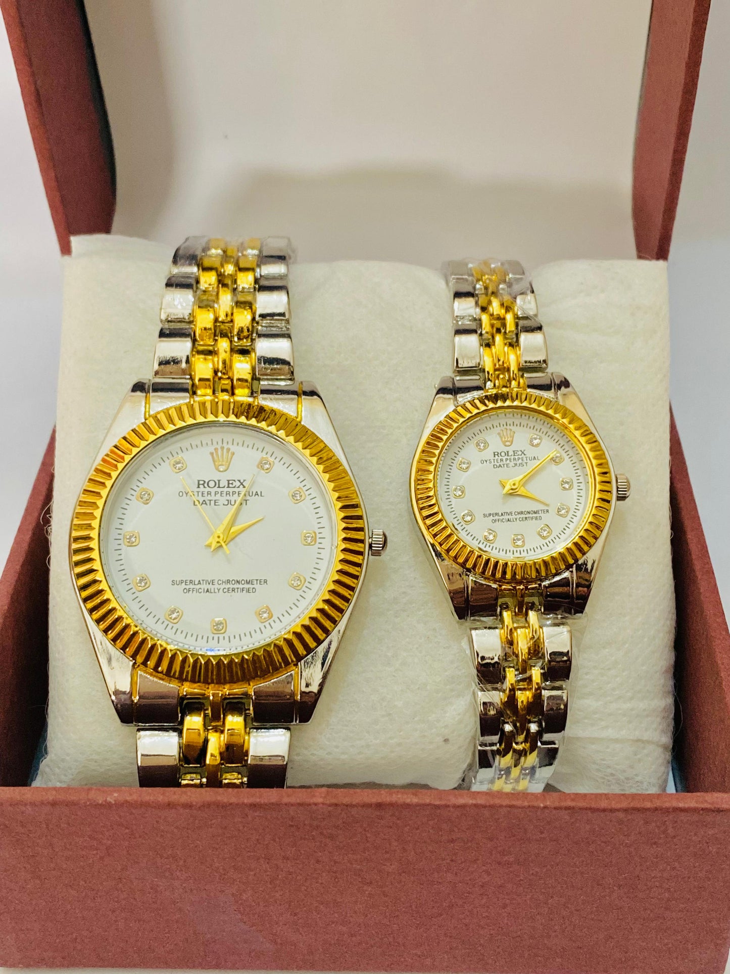 Rolex Stainless Chain Couple Watch