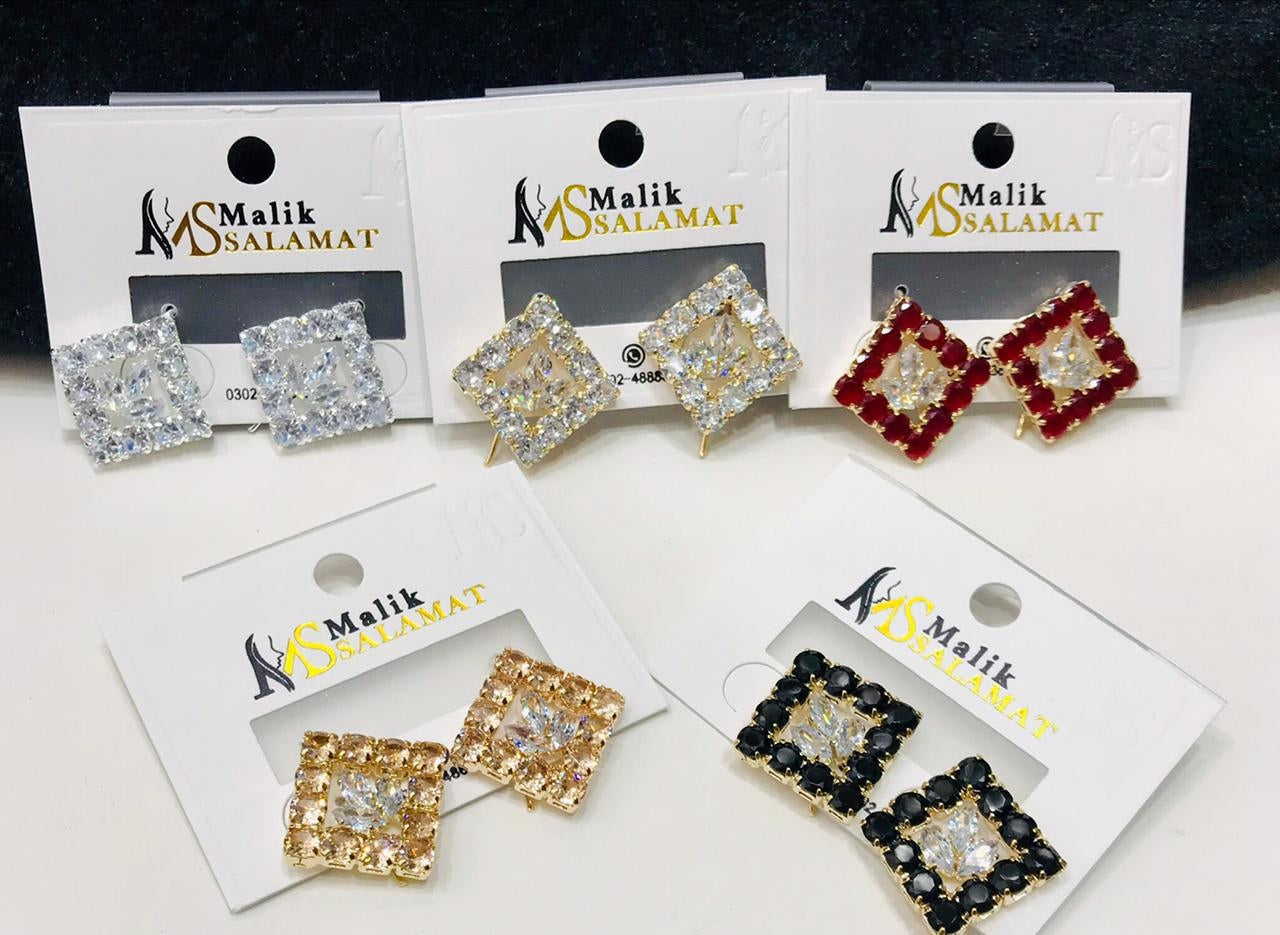 Party fancy earrings with stone - CH. SON'S JEWELER