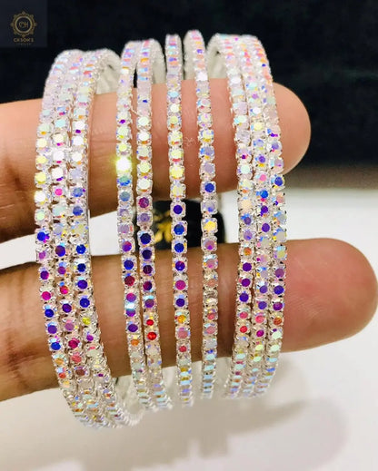 China Gold One CRT Bangles featuring colorful stones - CH. SON'S JEWELER