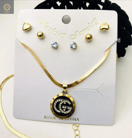 China gold plated 1crt Necklace with tops - CH. SON'S JEWELER