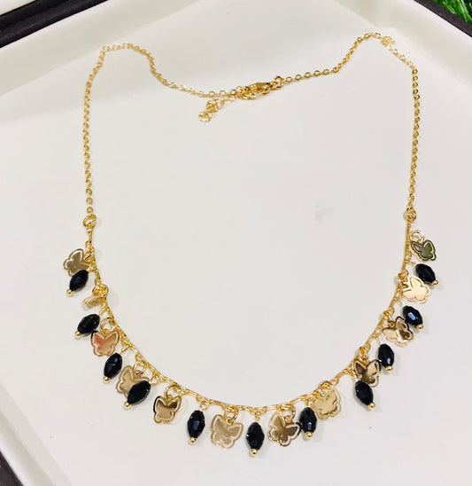 Woman goldplated nackleace with stone - CH. SON'S JEWELER