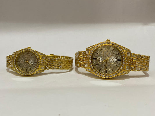 Luxury Stain Less Chain Couple Watch