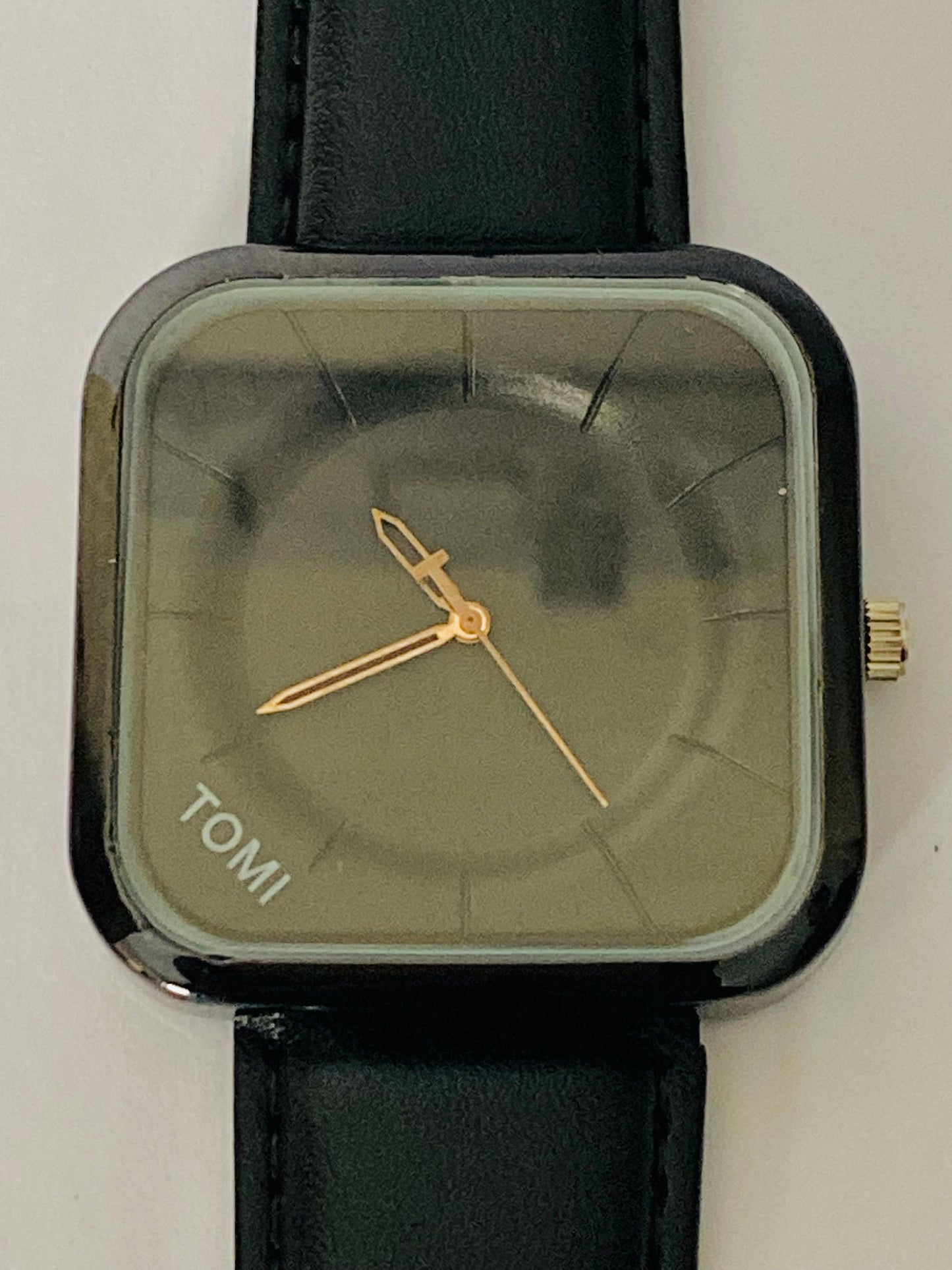 Tomi Black Square Dial Watch