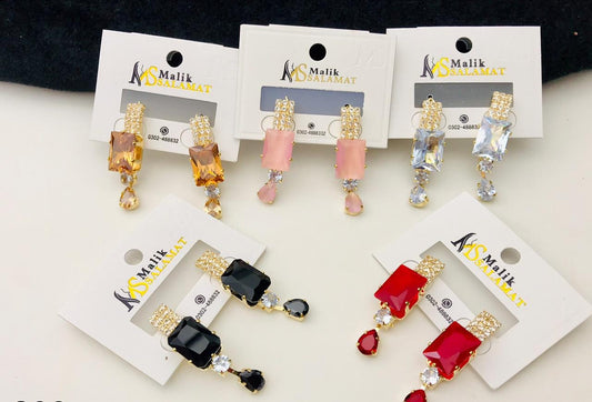Party fancy earrings with stone - CH. SON'S JEWELER