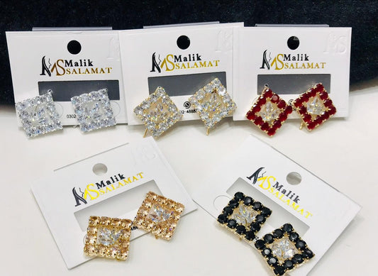 Party fancy earrings with stone - CH. SON'S JEWELER