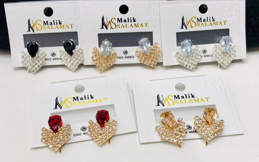 Party fancy earrings with stone - CH. SON'S JEWELER