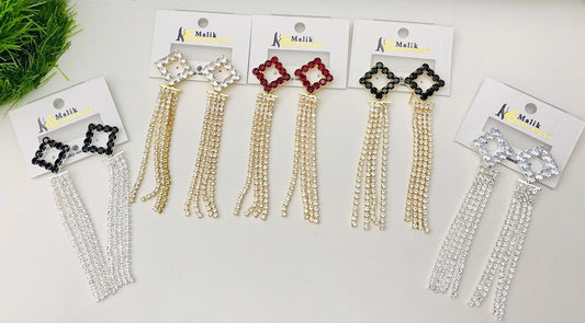 Party fancy earrings with stone - CH. SON'S JEWELER