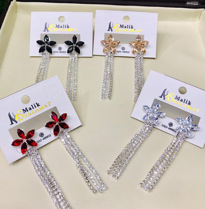 Fancy Earrings sparkling stones - CH. SON'S JEWELER