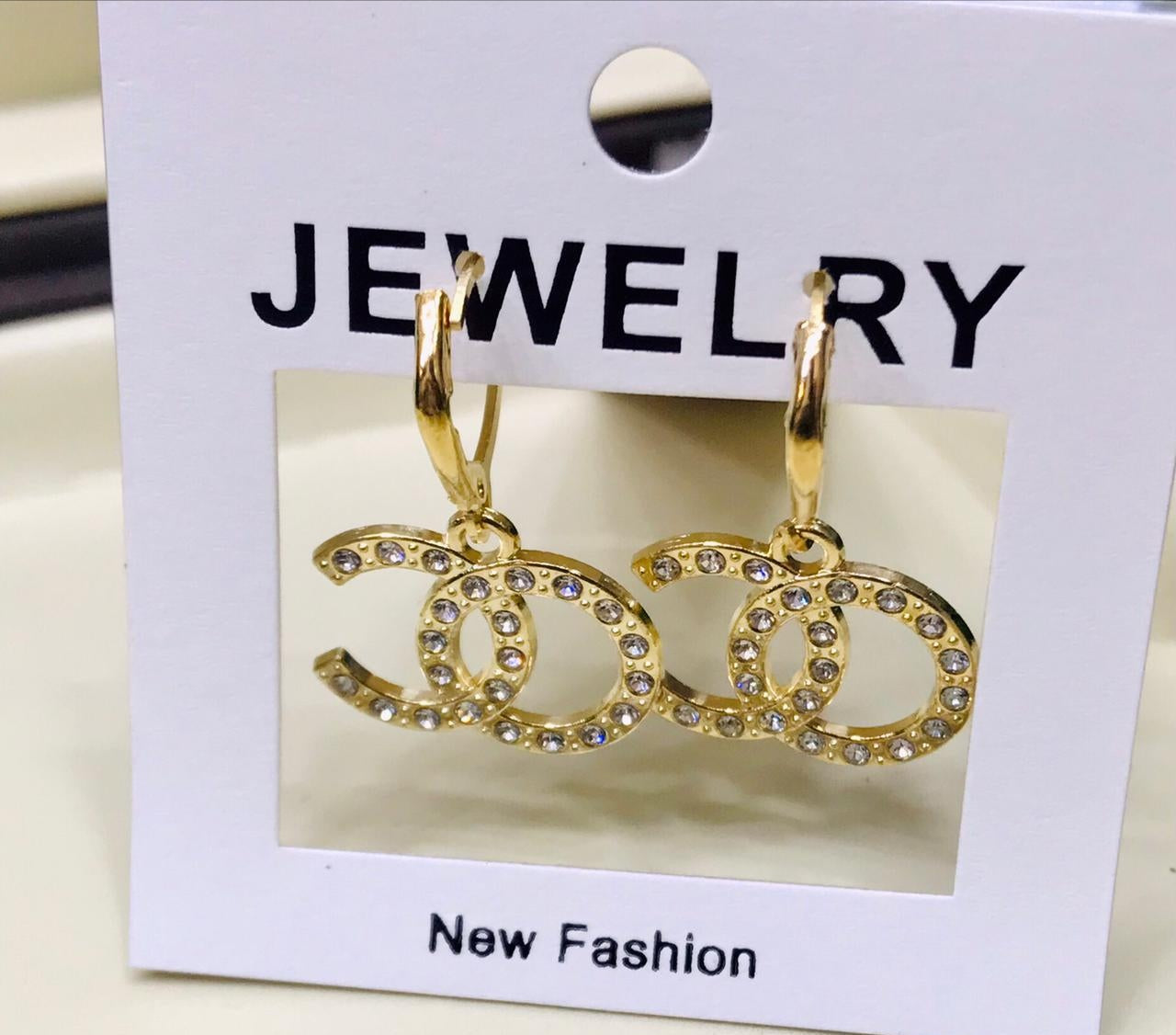 Fancy Earring sparkling stones - CH. SON'S JEWELER