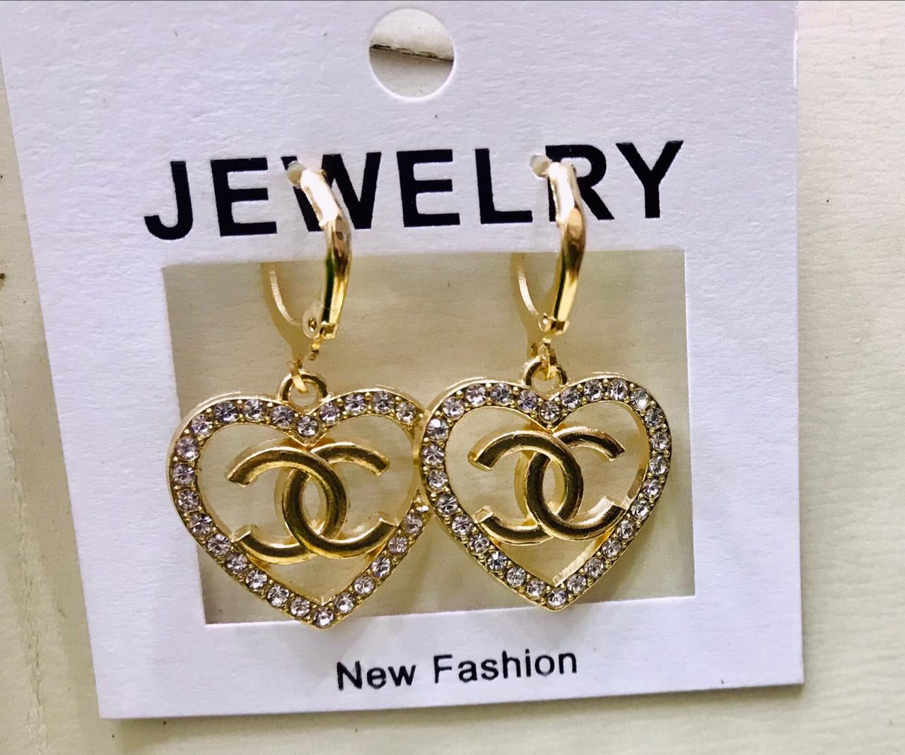 Fancy Earring sparkling stones - CH. SON'S JEWELER