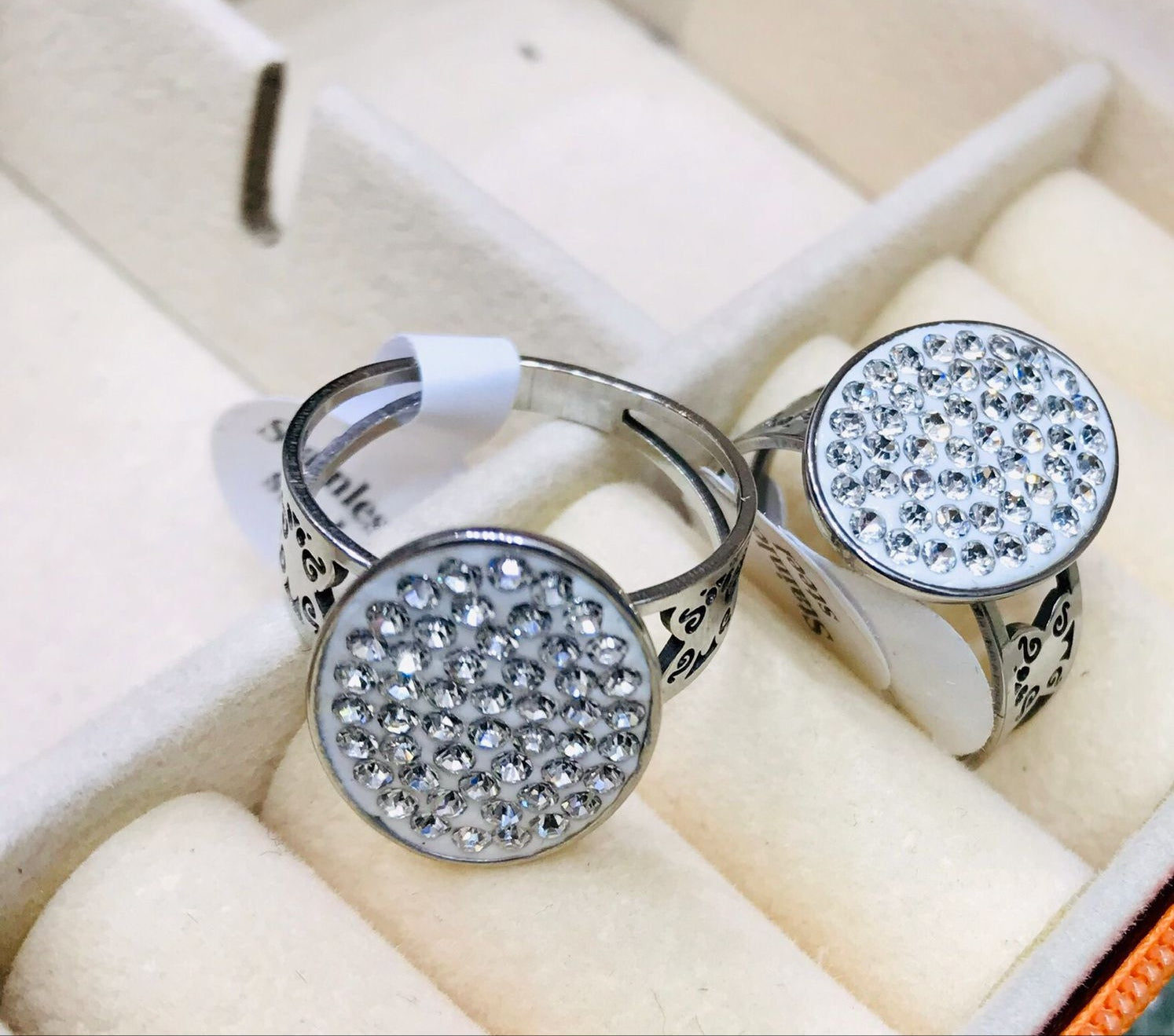 Jewelry silver color rings with small stones and unique designs - CH. SON'S JEWELER
